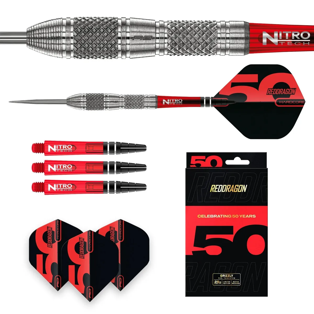 Red Dragon 50 Year Collection Grizzly 4 Darts 25G - Image 2