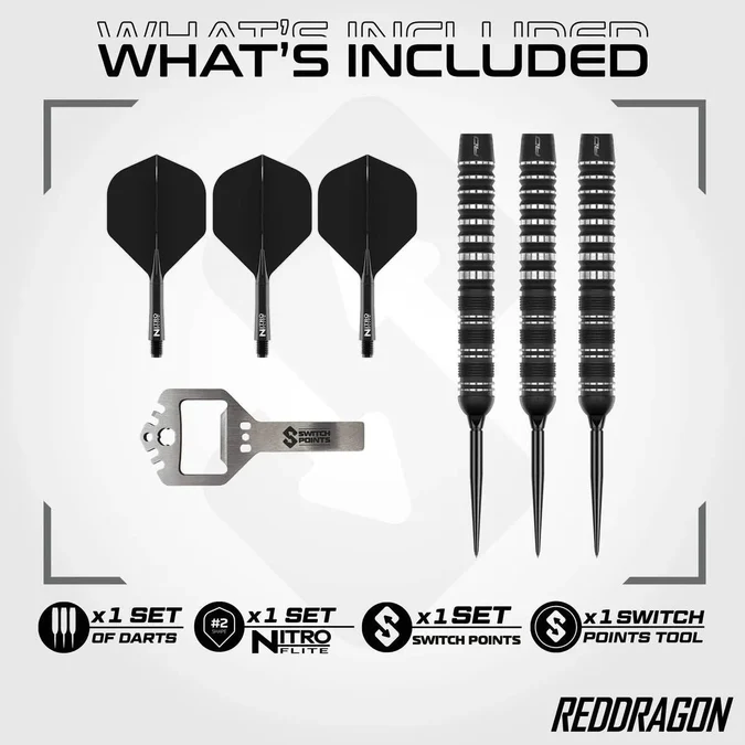 Red Dragon Sable Parallel SP 90% Tungsten Steel Tip Darts - Image 5