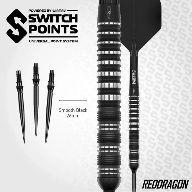 Red Dragon Sable Parallel SP 90% Tungsten Steel Tip Darts - Image 4