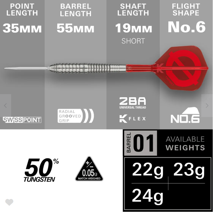 Target Group Ø 50% Tungsten Steel Tip Darts - Image 4