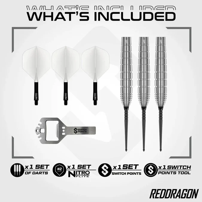 Red Dragon Luke Humphries TX1 Pioneer SP 90% Tungsten Steel Tip Darts - Image 5