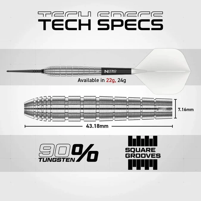 Red Dragon Luke Humphries TX1 Pioneer SP 90% Tungsten Steel Tip Darts - Image 2